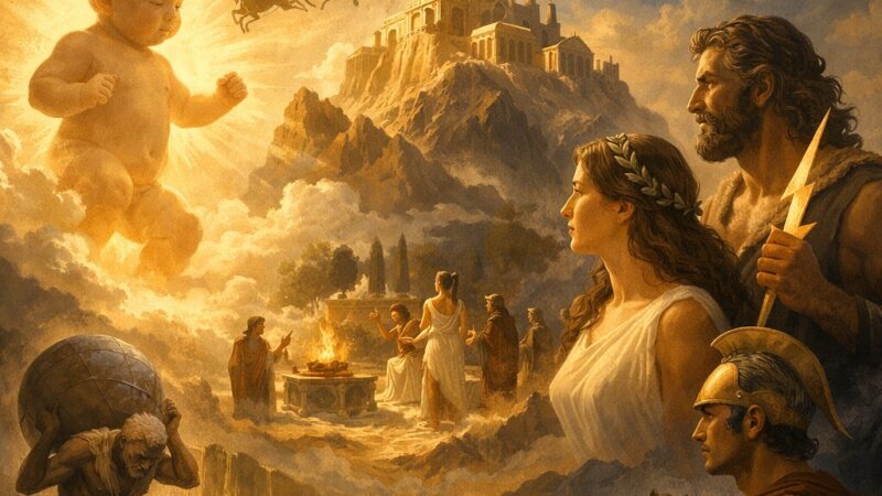 A görög istenek születésének mitológiai és kulturális jelentősége