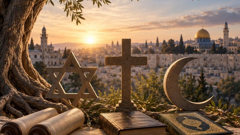 A judaizmus, a kereszténység és az iszlám: a monoteista vallások