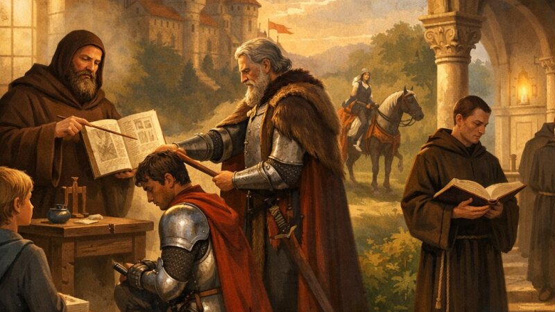 A középkori kultúra főbb jellemzői: oktatás, lovagi eszmények és szerzetesi élet